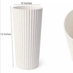 Bathroom Trash Can, Plastic Garbage Bucket Bin with No Lid, White